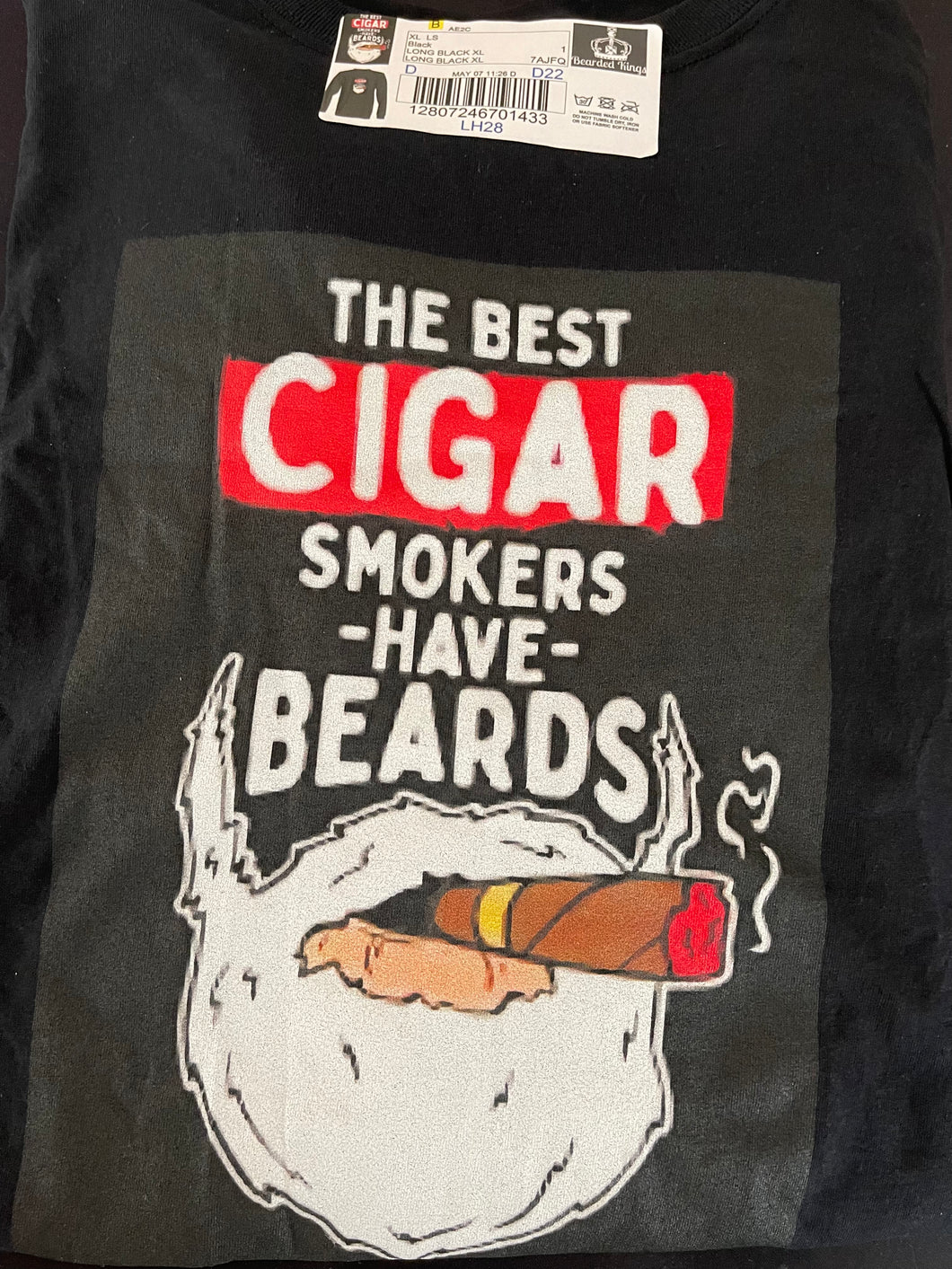 Bearded King T-Shirt LS - Large Black